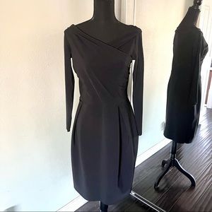 La Petite Di Robi Chiaraboni Black Zip 3/4 Sleeve Dress Size 44 (US Size 8)